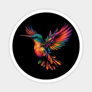 Neon Hummingbird #4 Magnet